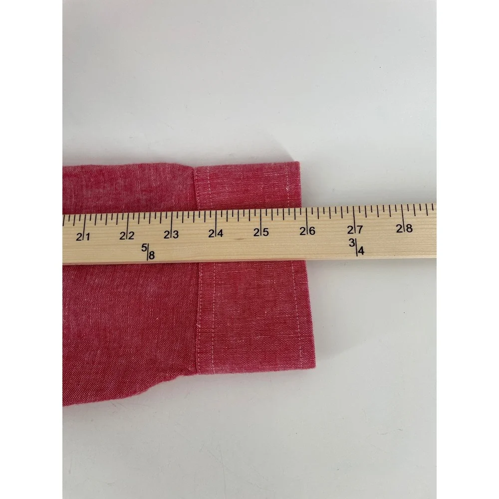 Banana Republic‎ Linen Blend Shirt Mens Large Slim Fit Red Sustainable Coastal